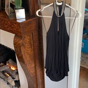 Black halter top